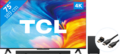 TCL 75P635 (2022) + Soundbar + Hdmi kabel televisie