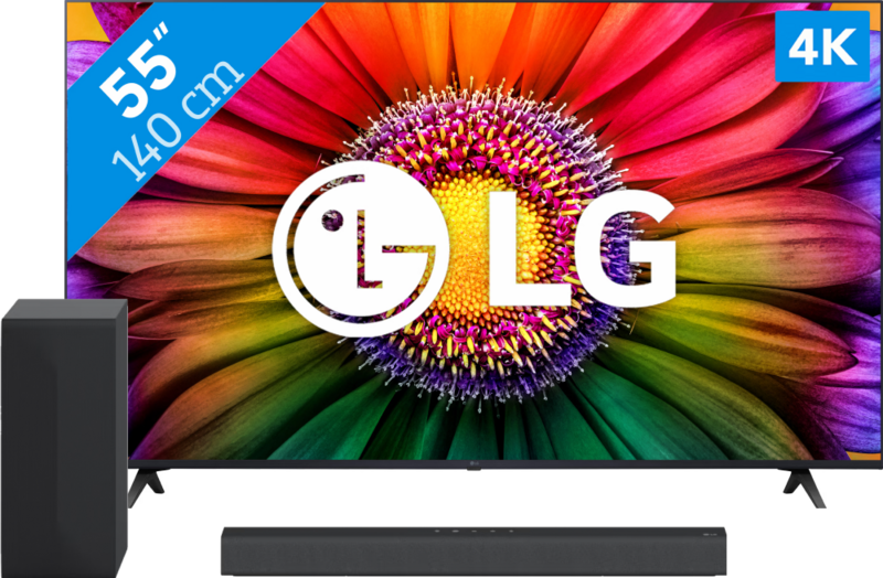 LG 55UR80006LJ (2023) + Soundbar televisie