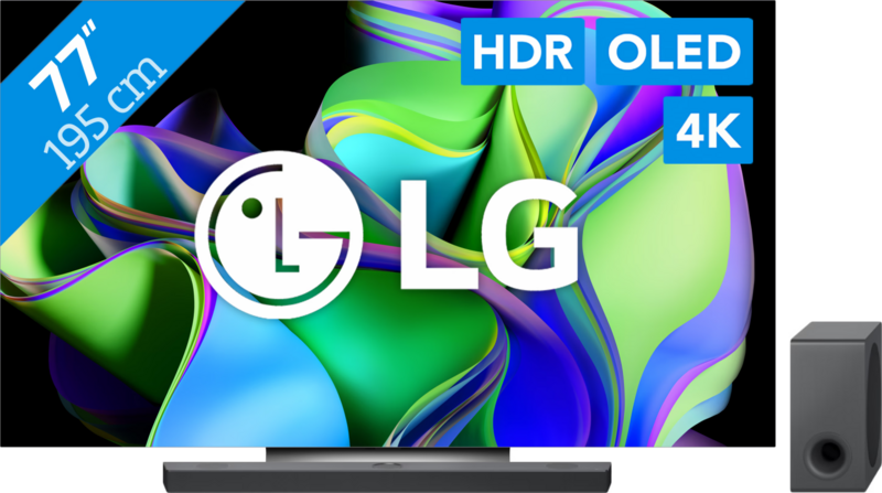 LG OLED77C34LA + Soundbar televisie