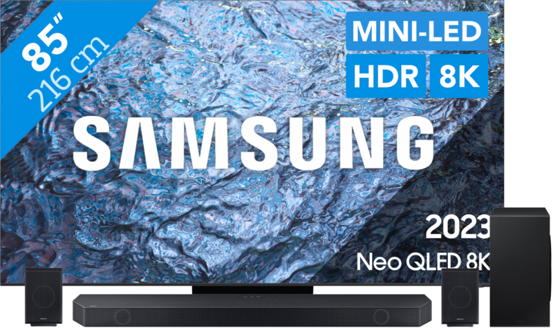 Samsung Neo QLED 8K 85QN900C (2023) + Soundbar televisie