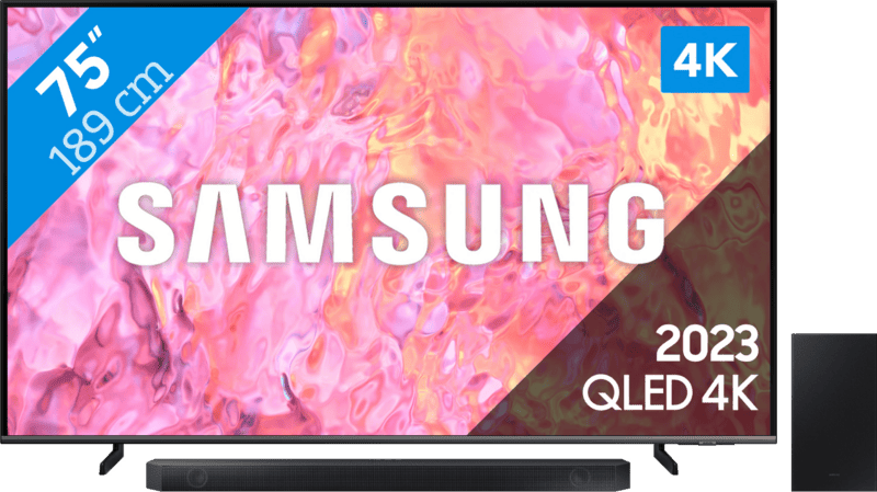 Samsung QLED 75Q64C (2023) + Soundbar televisie